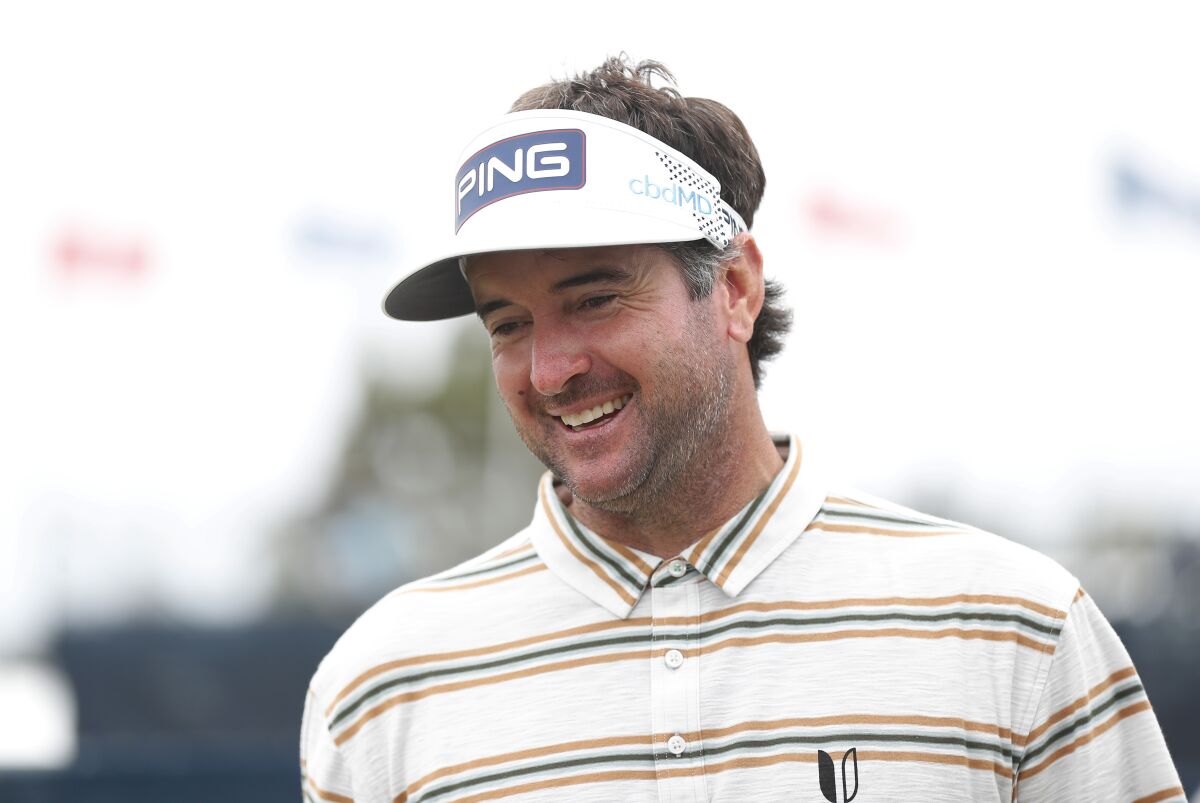 Bubba Watson, shown Friday after his second round of the U.S. Open at Torrey Pines.