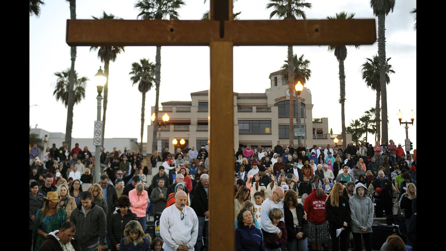 Easter sunrise service in Huntington Beach