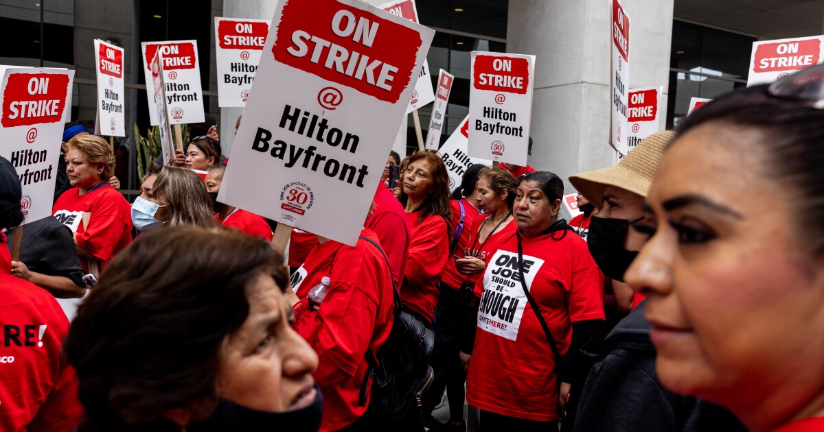 Strike by Hilton Bayfront hotel workers comes to a halt late Wednesday as Comic-Con starts