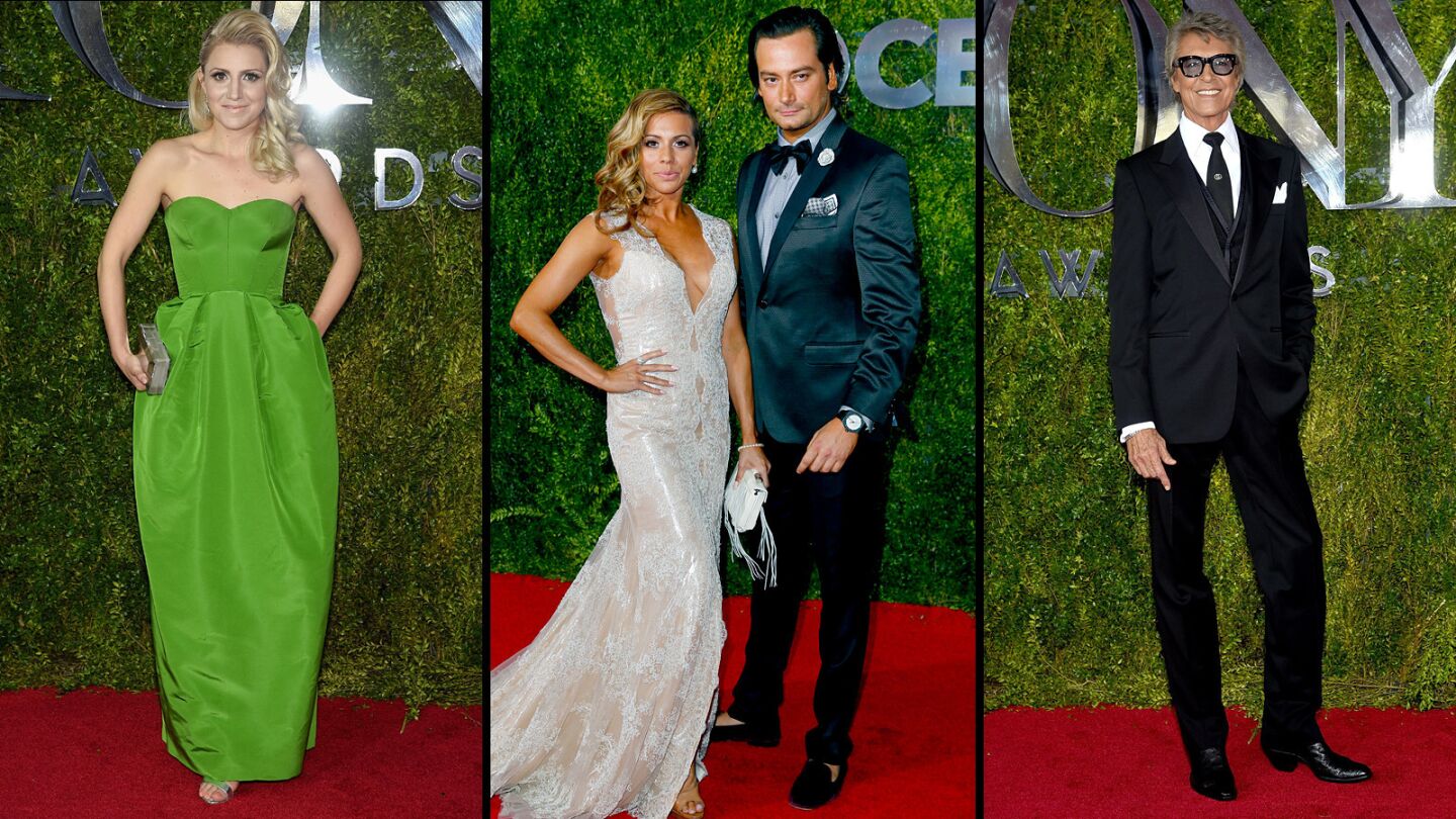Annaleigh Ashford, left, Angel Reed and Constantine Maroulis, and Tommy Tune at the Tonys.