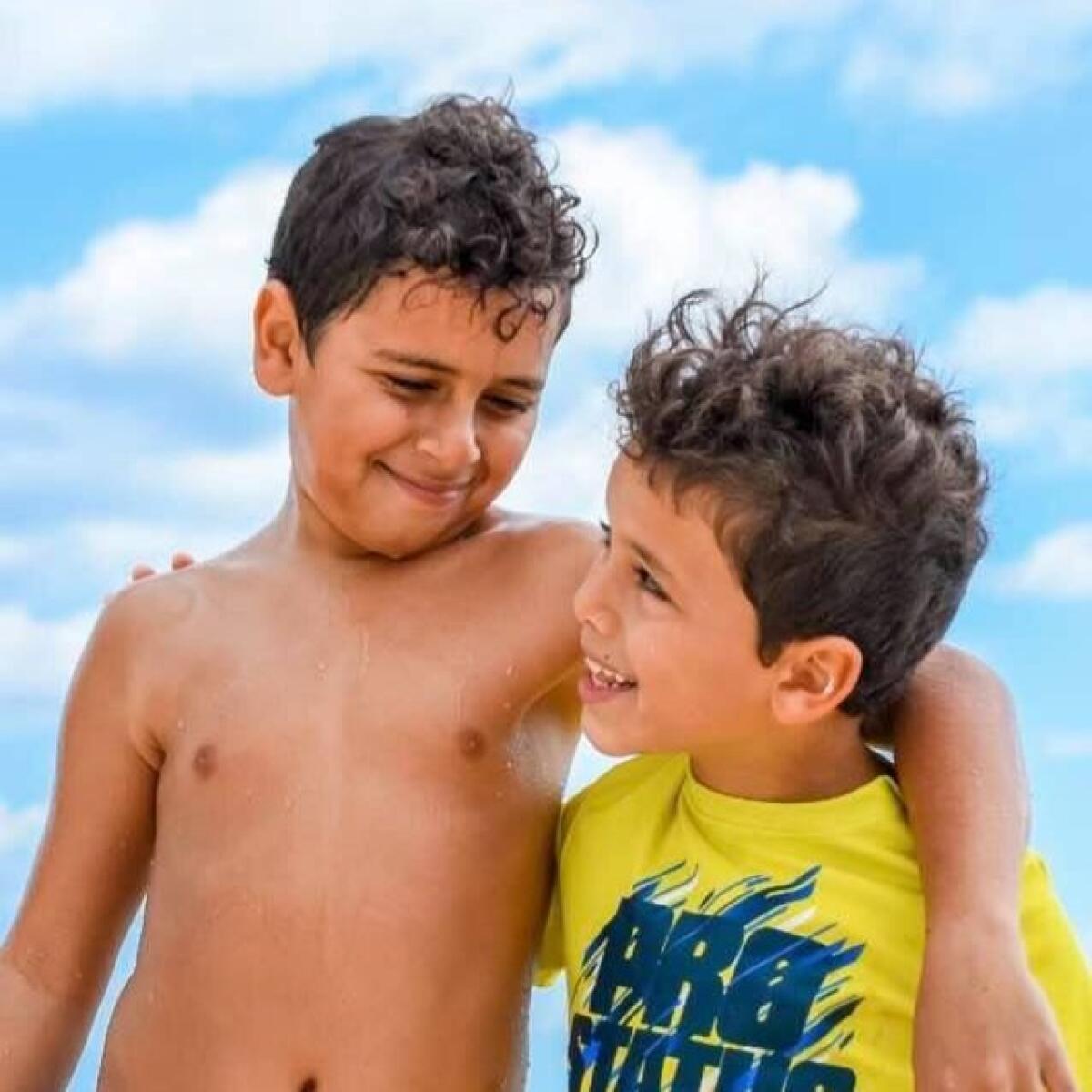 Mark Iskander, 11, and his brother Jacob Iskander, 8