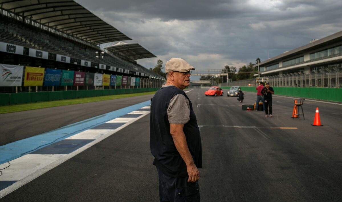 Mario Gamboa Sr. at the Autódromo Hermanos Rodriguez in Mexico City. 