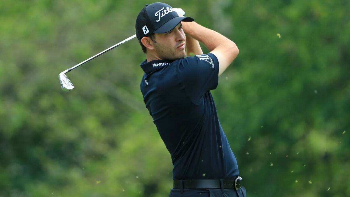 Patrick Cantlay hits his tee shot at the fourth hole during the final round of the Memorial golf tournament on Sunday.