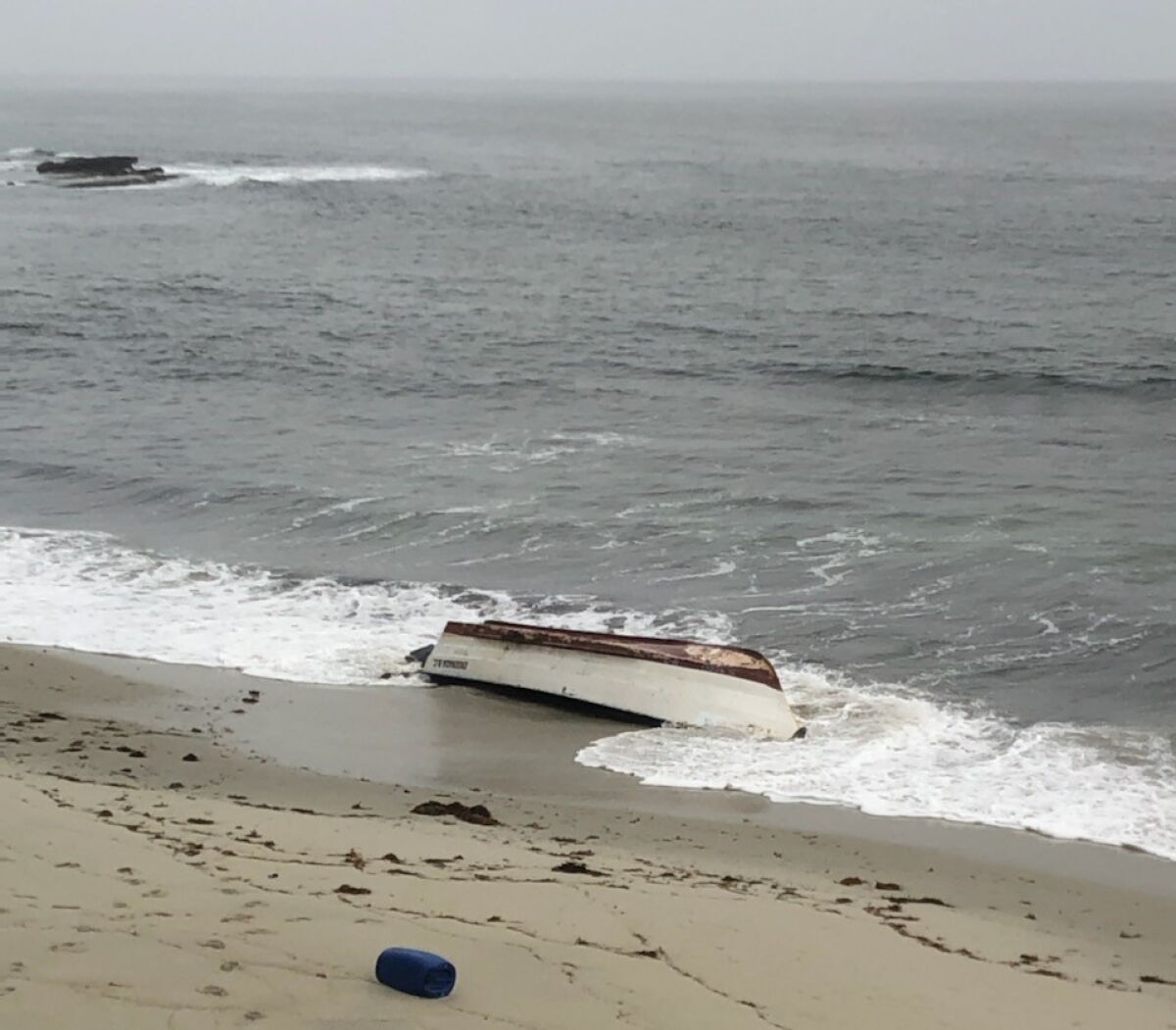 Border Patrol agents found an abandoned panga near Windansea Beach in San Diego early Monday, officials said.