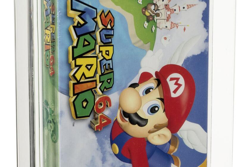 En esta imagen cortesía de Heritage Auctions se muestra una copia sin abrir del juego Super Mario 64 de Nintendo, la cual fue subastada en 1,56 millones de dólares. (Cortesía de Heritage Auctions vía AP)