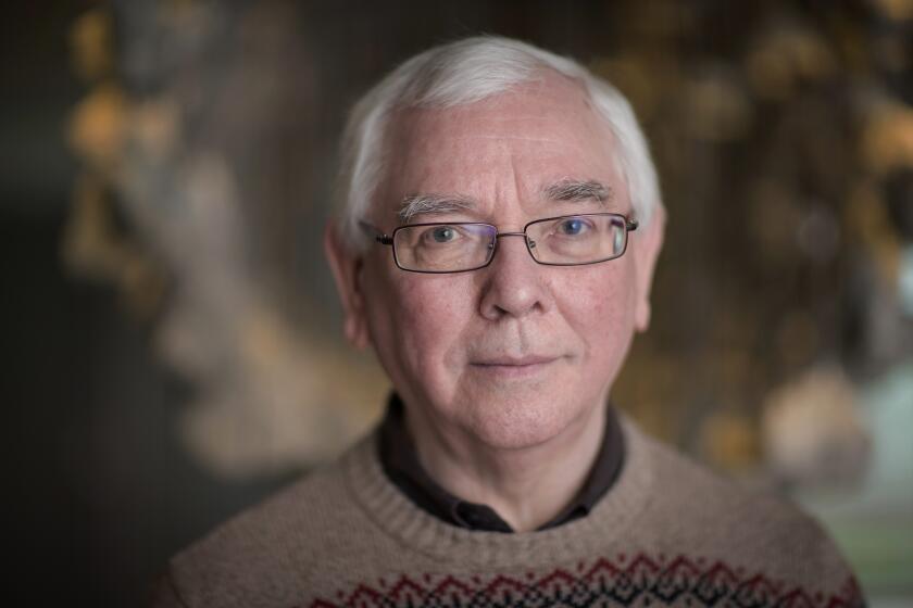 Director Terence Davies from the film 'A Quiet Passion', poses for portrait photographs at at the 2016 Berlinale Film Festival in Berlin, Sunday Feb. 14, 2016. AP Photo/Axel Schmidt)