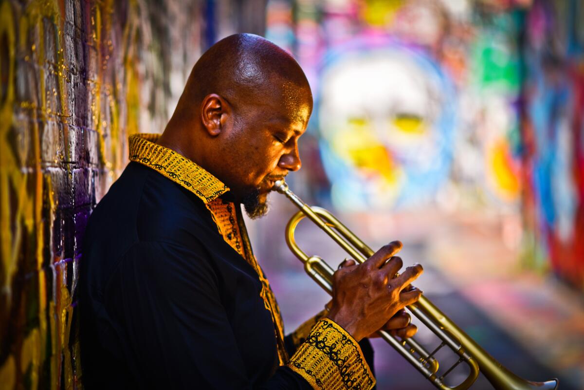 Jazz veteran Sean Jones, above, will perform a musical homage to bebop trumpet giant Dizzy Gillespie.