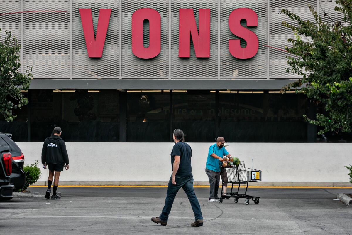 Shoppers visit Vons