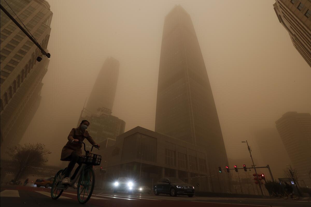 Beijing in sandstorm