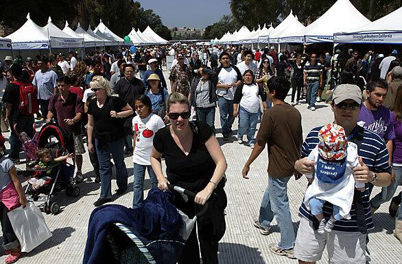 Book lovers at the Los Angeles Times Festival of Books at UCLA. The two-day festival wrapped up Sunday.