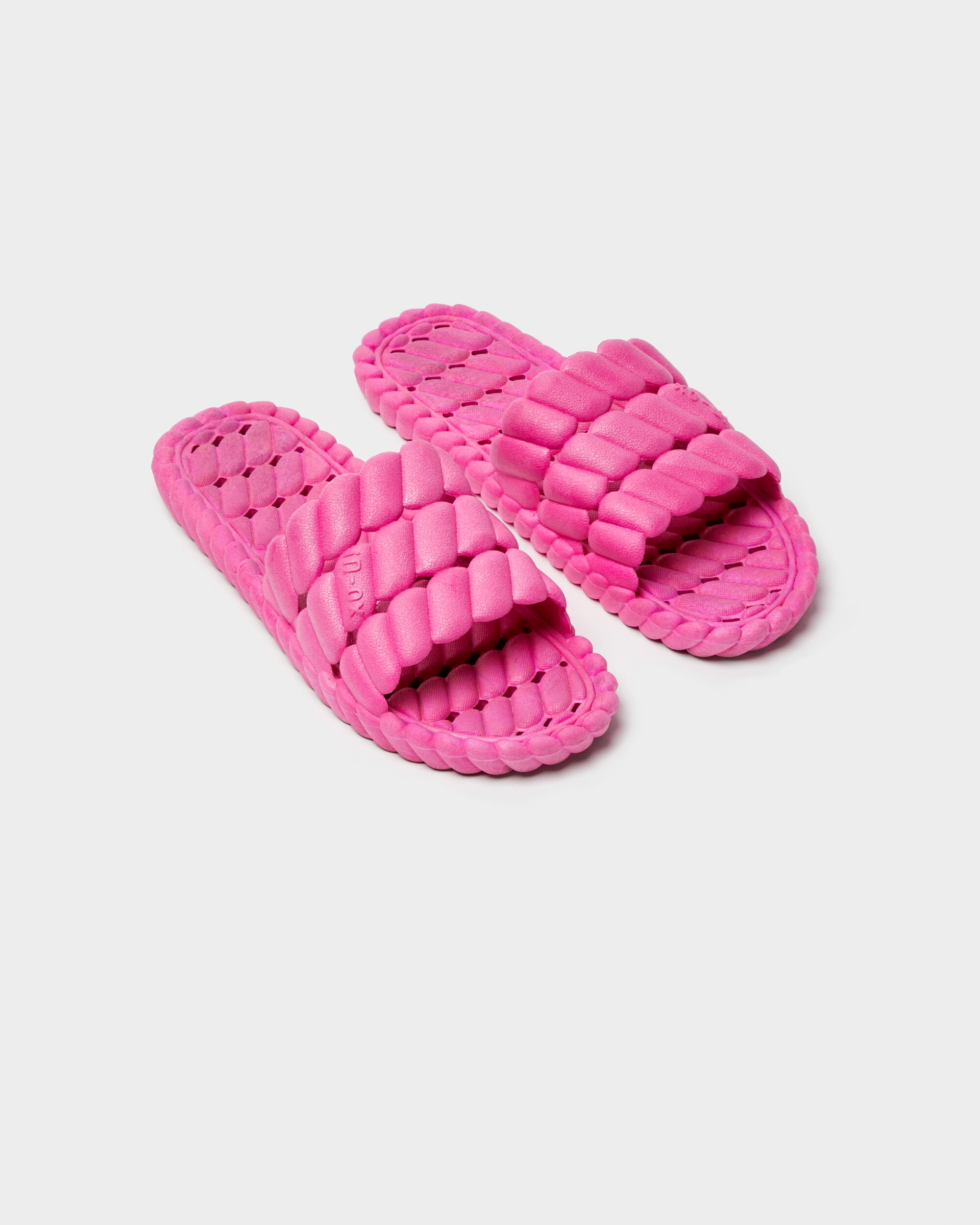 Hot pink slide sandals
