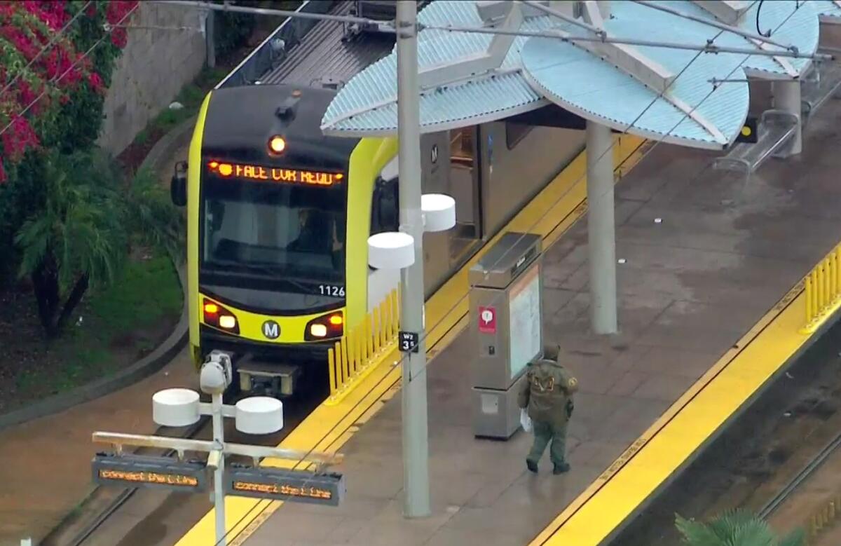 A Metro train operator was shot at the Indiana Station in Boyle Heights early Friday morning.
