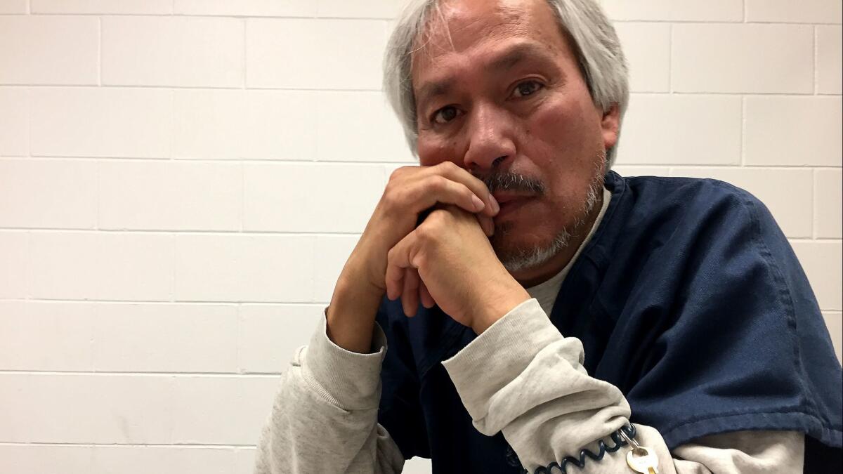 Emilio Gutierrez Soto, 54, fled Mexico for the United States in 2008 after he says soldiers upset with an article he wrote ransacked his home. His asylum request was denied in late 2017 and he has been detained in El Paso since then.