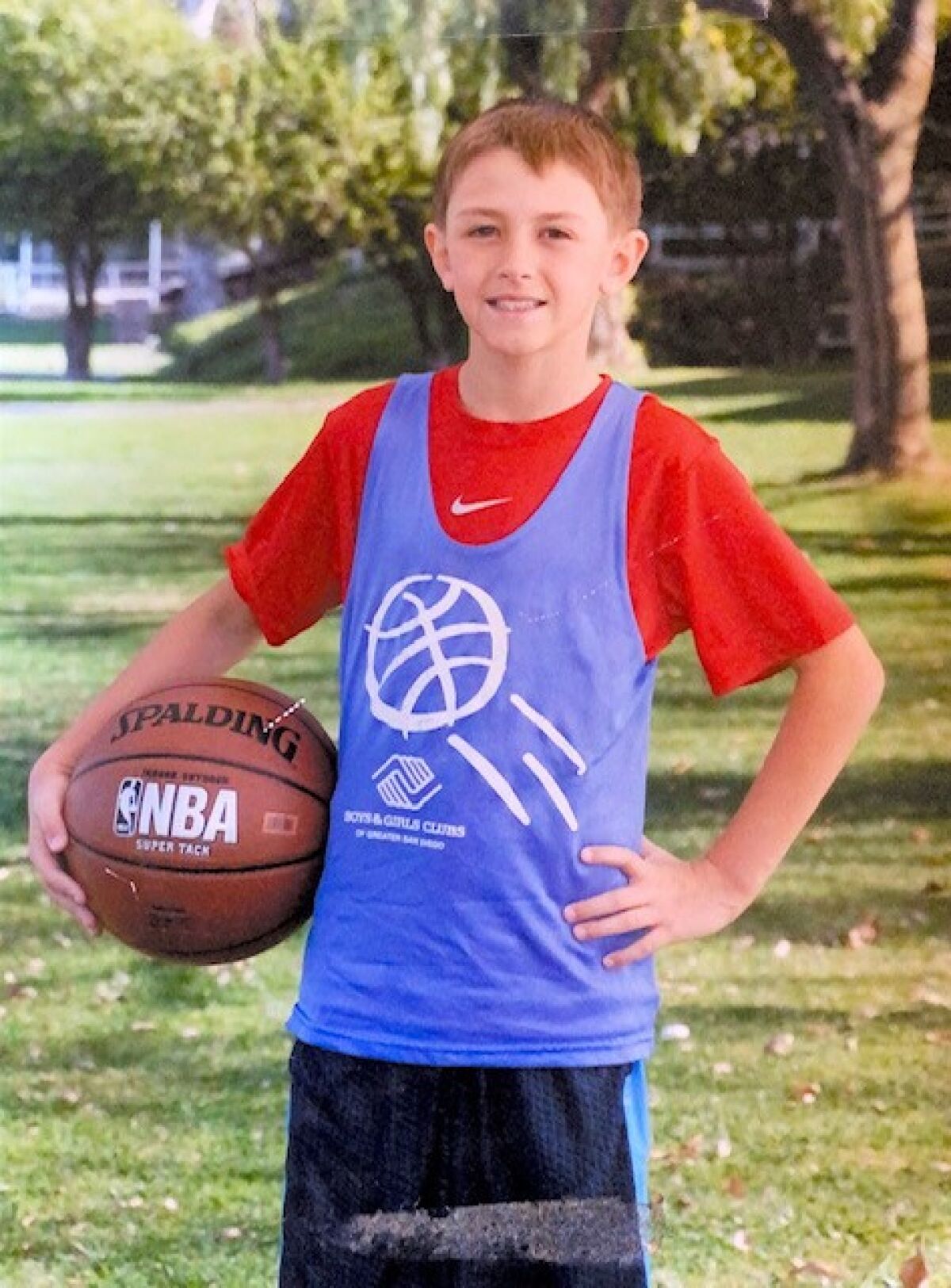 Basketball has always been the sport of choice for Dalton Norvell. This photo was taken when he was 8. 