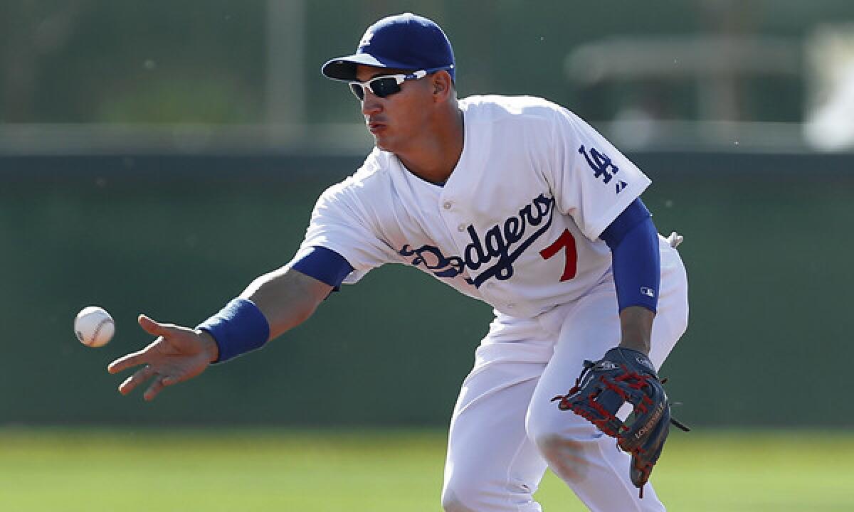 Alex Guerrero stands a decent chance at starting at second base for the Dodgers on opening day, but several other players are in line for the position if the 26-year-old Cuban doesn't make the roster.