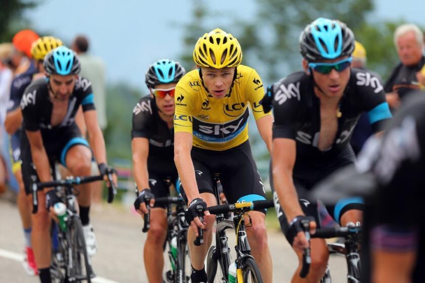 Chris Froome, in the yellow jersey, is two days away from winning the Tour de France.