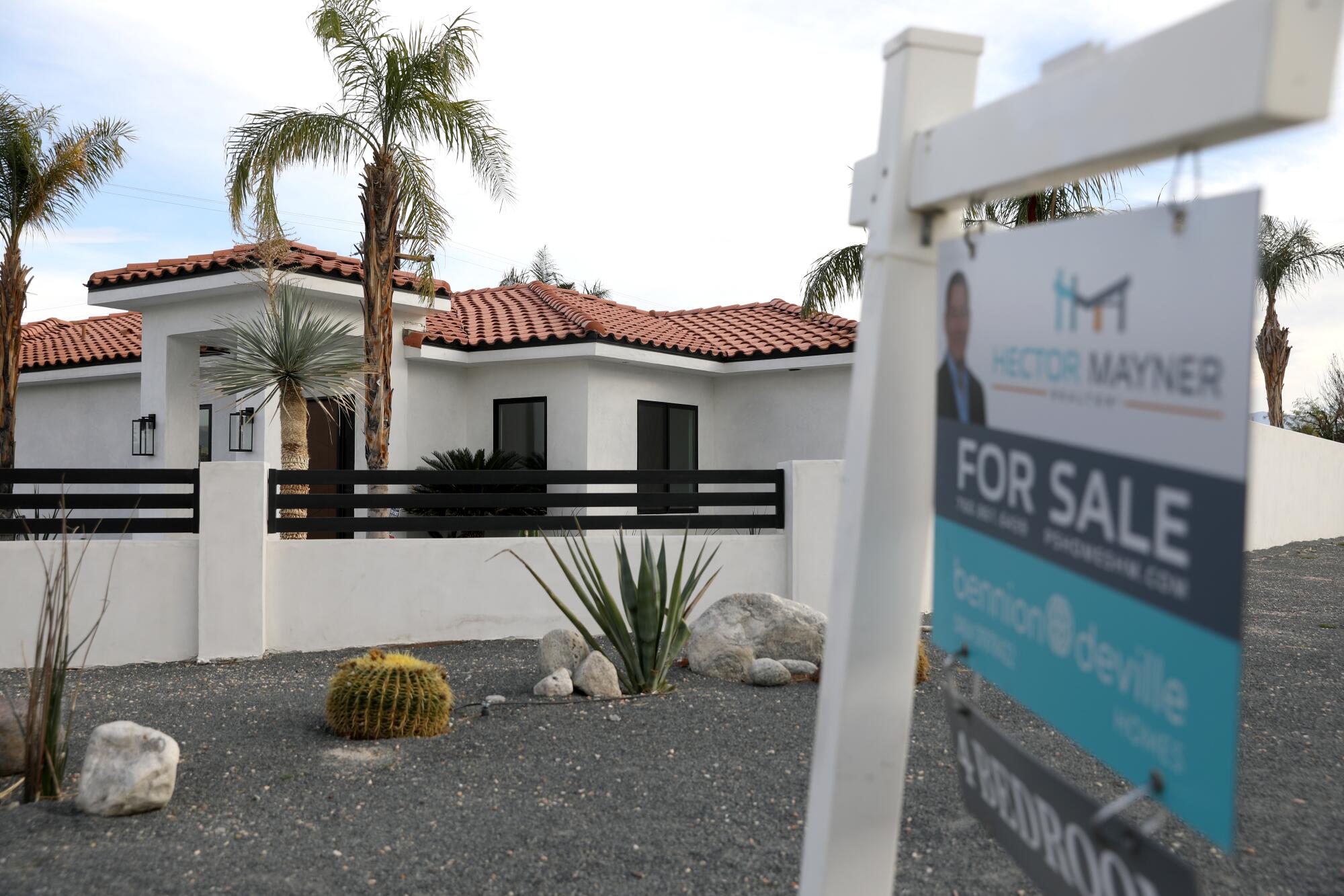 A home for sale along Francis Drive in the Desert Park Estates community in Palm Springs.