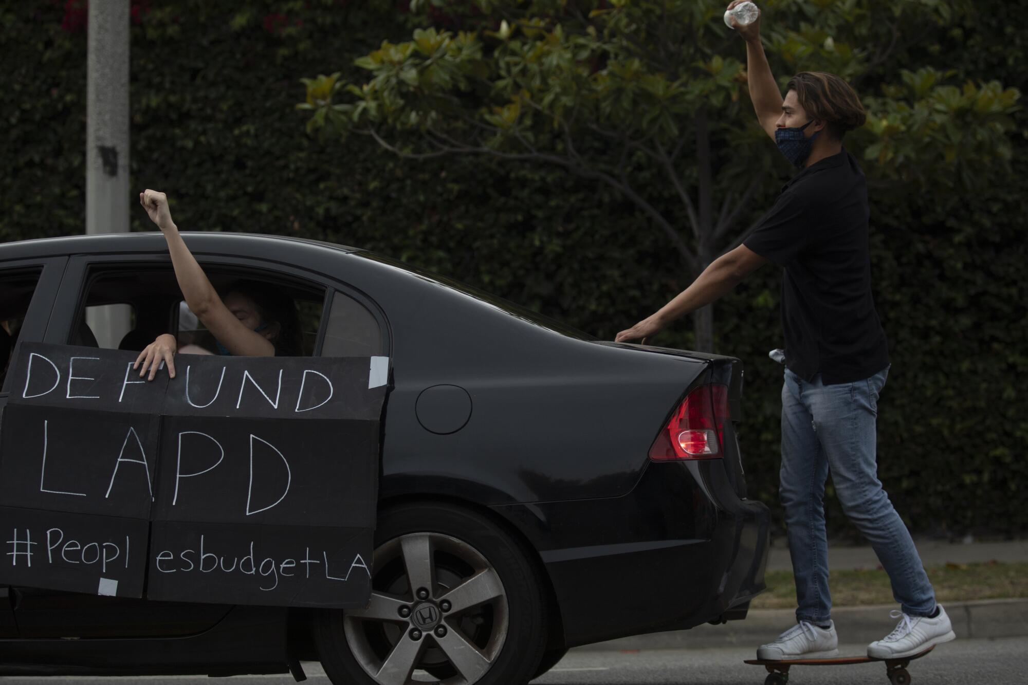 Defund LAPD protest sign