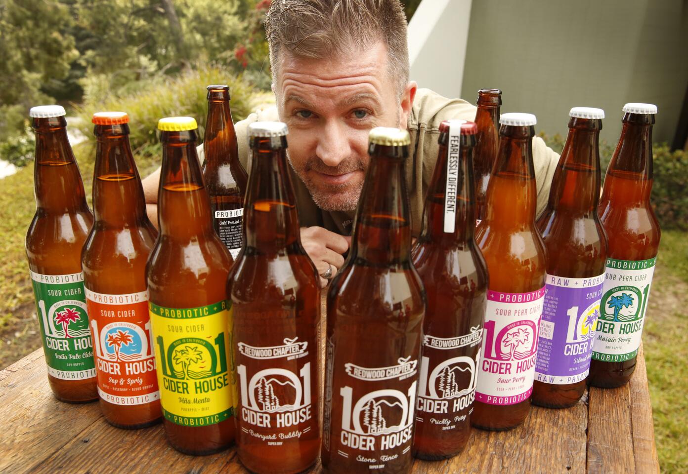 Mark McTavish is the owner of 101 Cider House in Westlake Village. 101 Cider House makes experimental sour ciders from produce grown by farmers along the 101 Freeway.