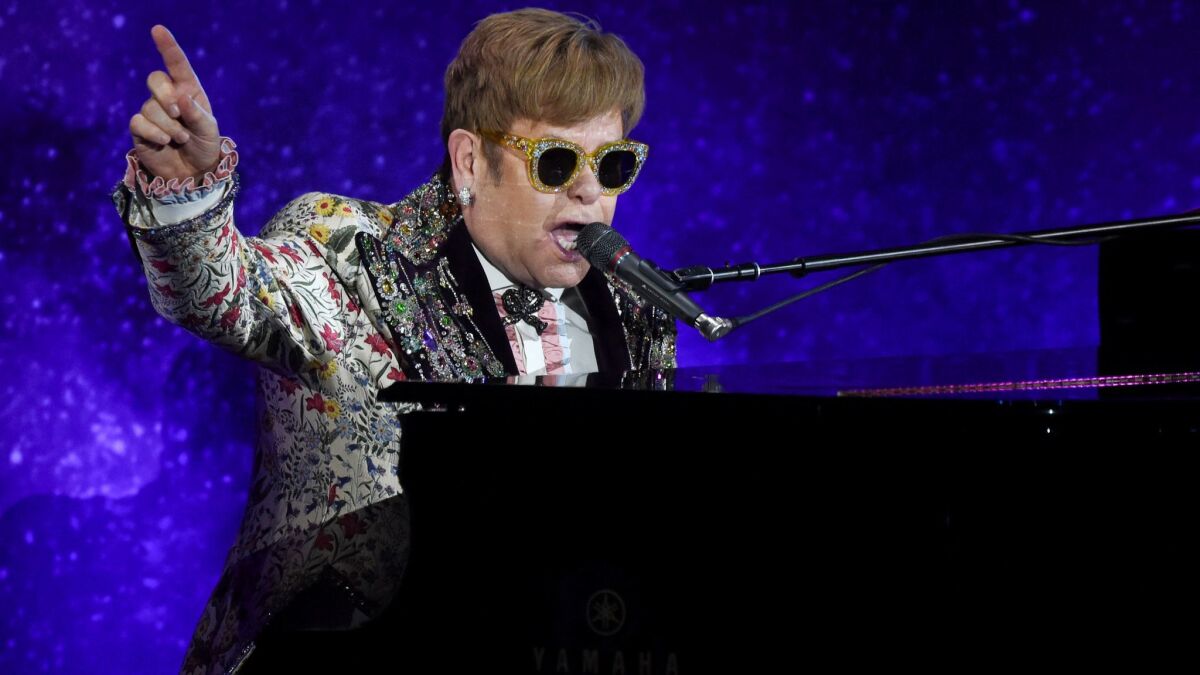 Elton John performs before announcing his final tour.