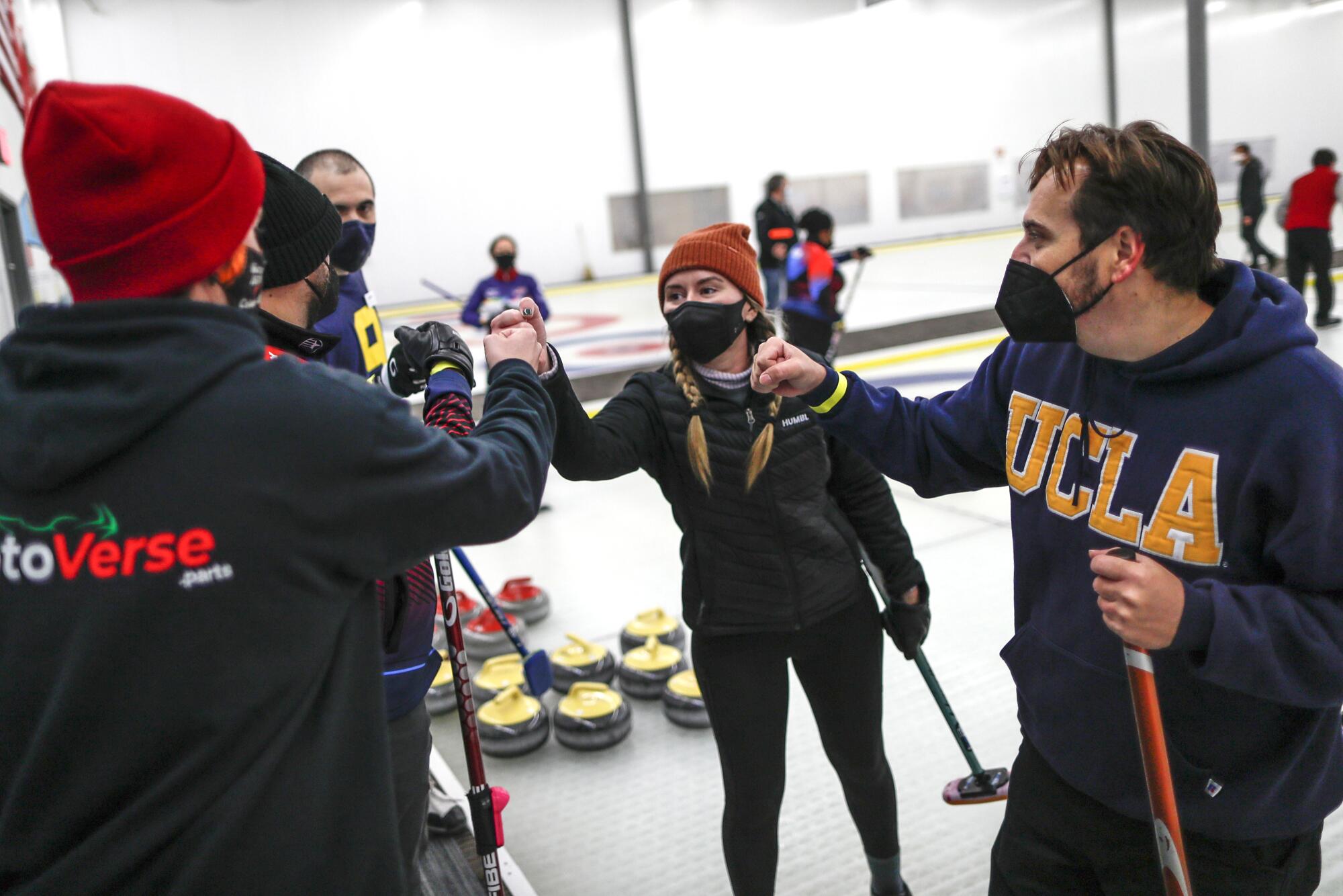 "Good curling," and fist bumps after a match