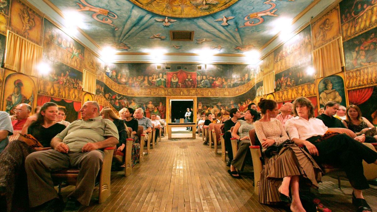 A sellout crowd fills the Amargosa Opera House in 2005.
