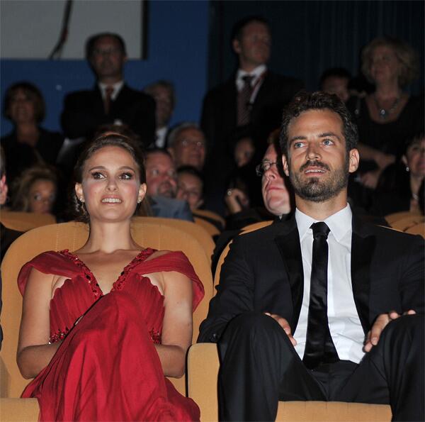Natalie Portman and dancer/choreographer Benjamin Millepied attend the Opening Ceremony during the 67th Venice Film Festival. Portman and Millepied have announced that they are engaged and are expecting their first child.