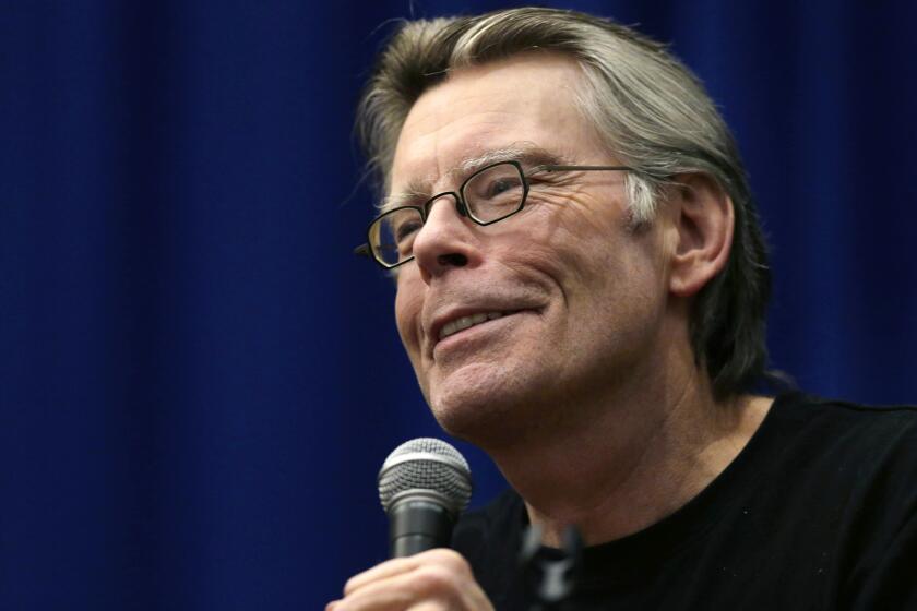 Stephen King speaks in 2012 to creative writing students at the University of Massachusetts-Lowell.