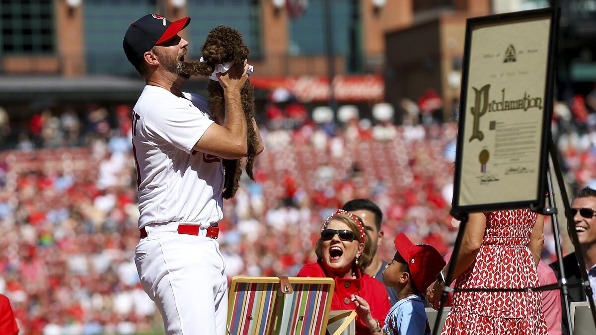 Adam Wainwright promised his kids a puppy when he retired. Cardinals  delivered on final day - The San Diego Union-Tribune