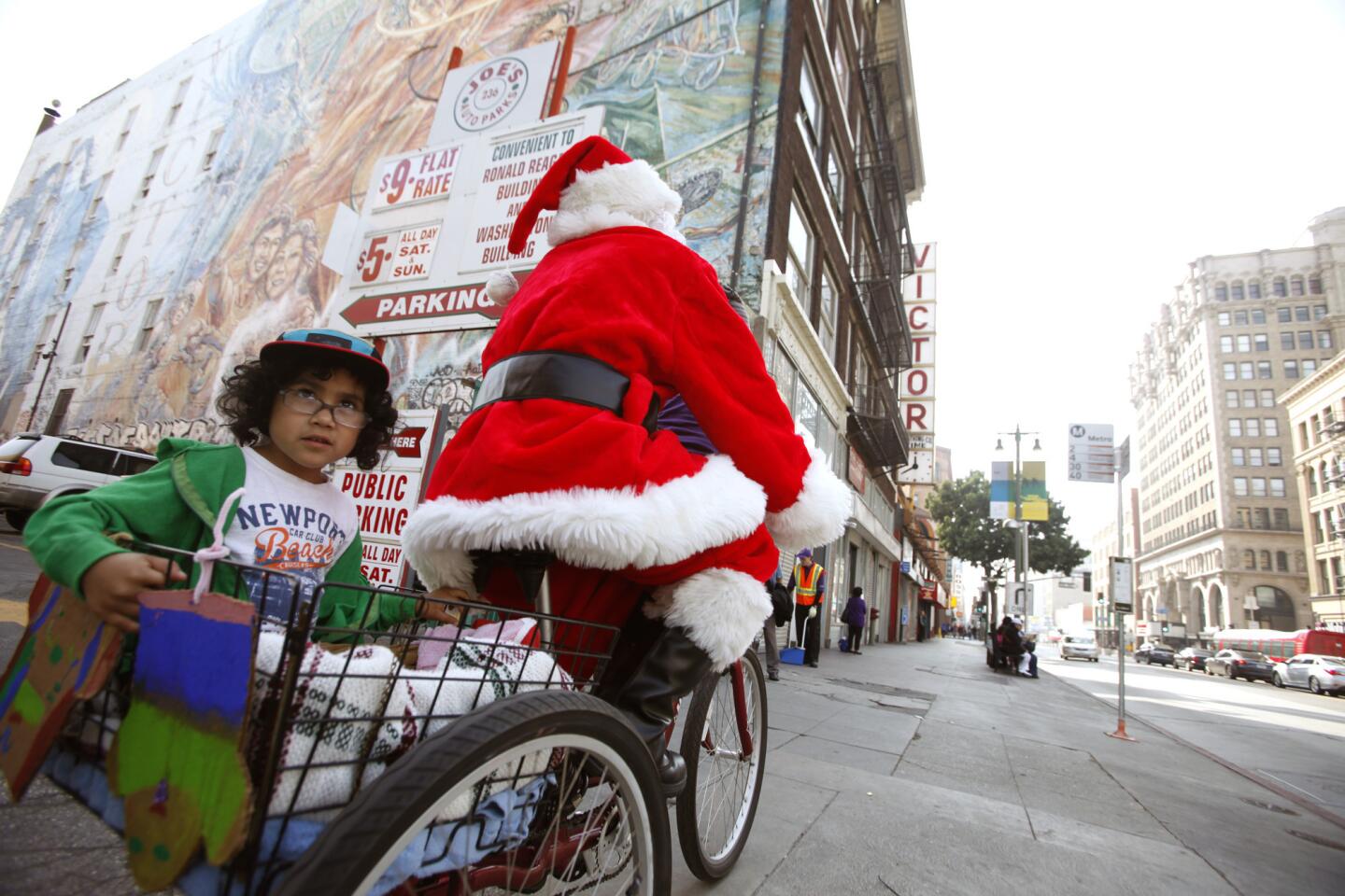 Santa Claus downtown