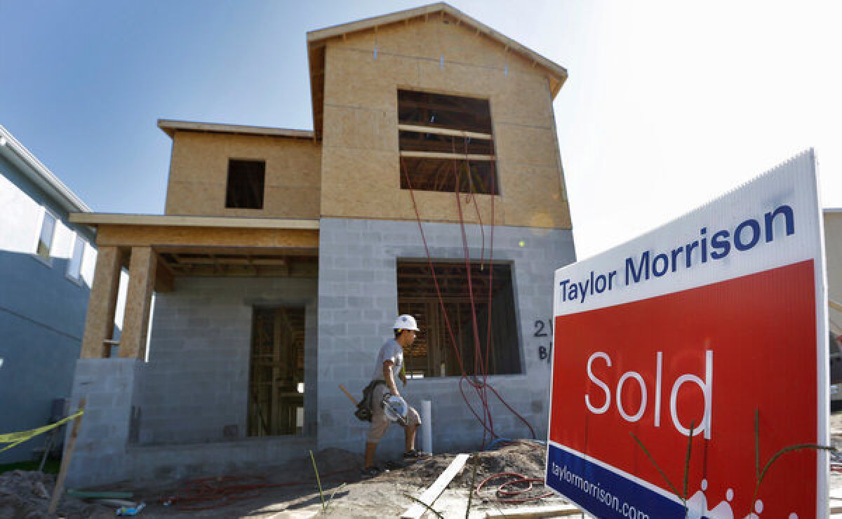New-home sales fell in July compared to June but were still above the numbers from a year ago.