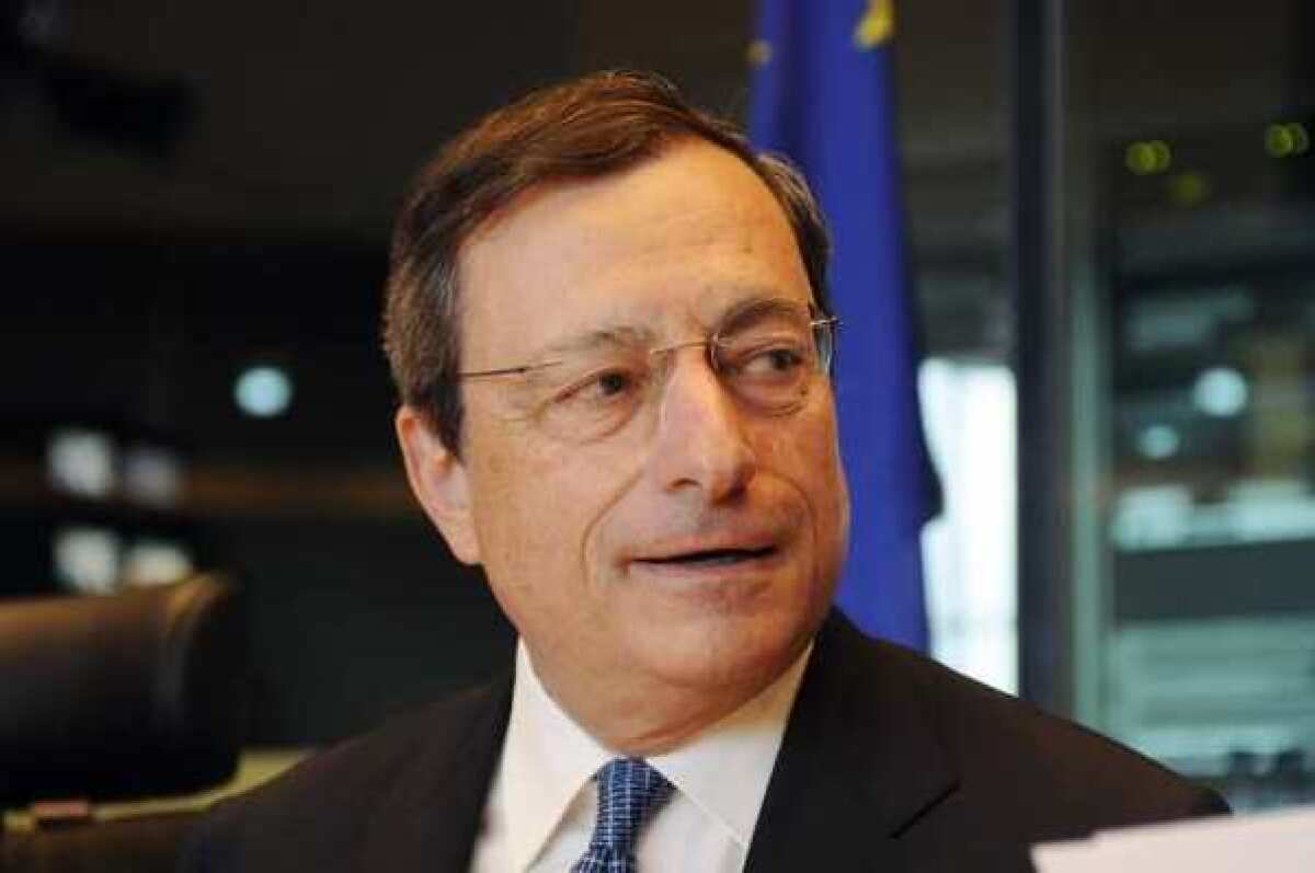 European Central Bank President Mario Draghi earlier this month. On Thursday, Draghi said the ECB would "do whatever it takes to preserve the euro."