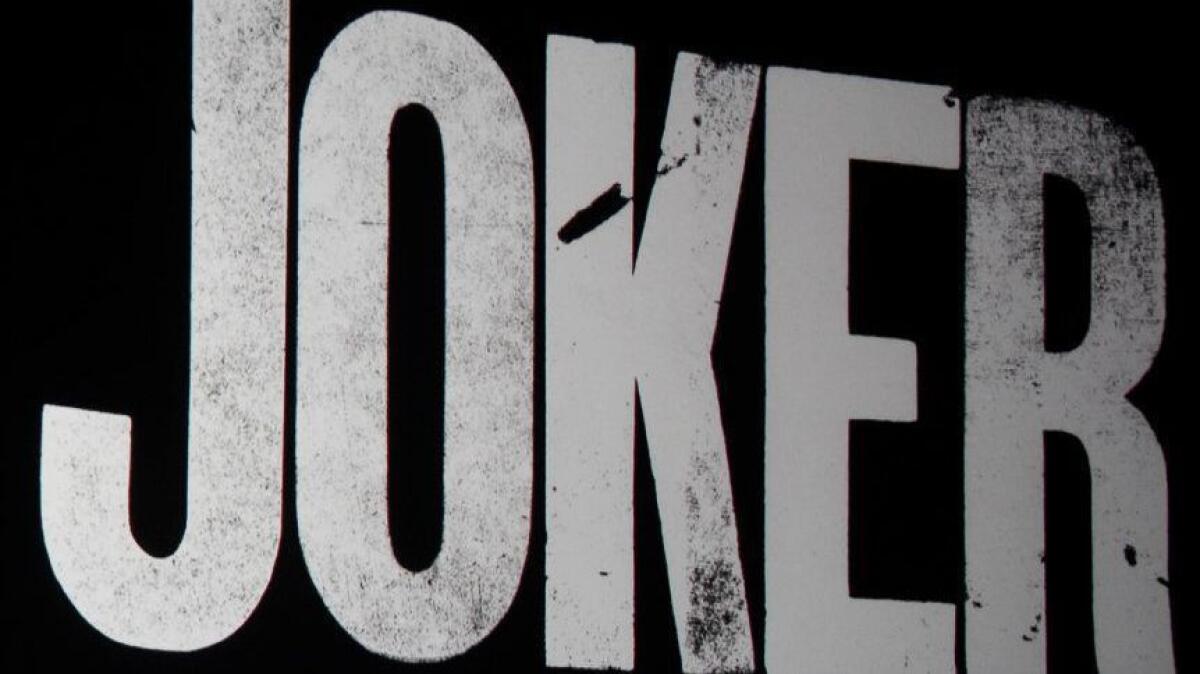 Warner Bros. unveiled a first look at "Joker" on April 2 at CinemaCon 2019, the official convention of the National Assn. of Theatre Owners, in Las Vegas.