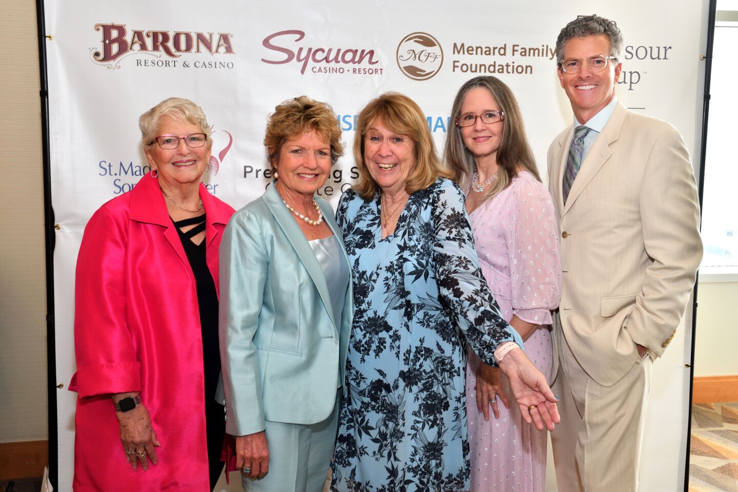 Kay Krueger (honorary chair), Laurie McGrath (event honoree), Debra Emerson (SMSC CEO), De Anna and Rodger Dougherty (she's event host chair)
