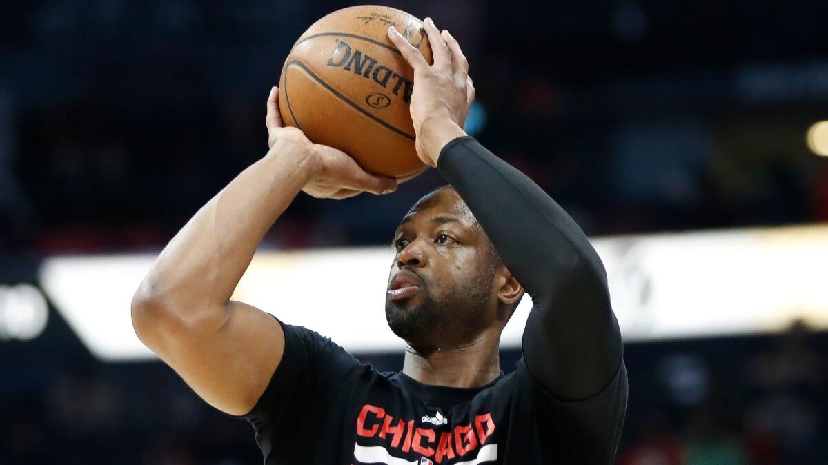 Chicago guard Dwyane Wade is averaging about 19 points, five rebounds and four assists.