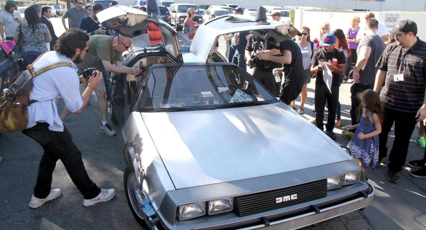 Photo Gallery: Crowds gather in Burbank for Back to the Future special date
