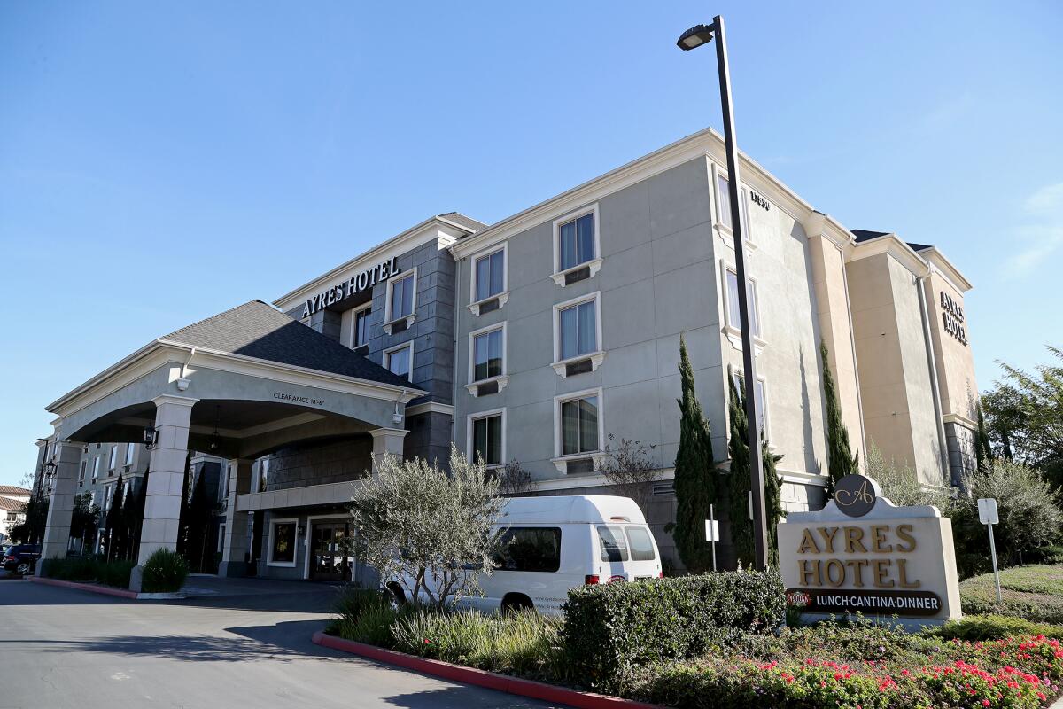 Ayres Hotel in Fountain Valley. 