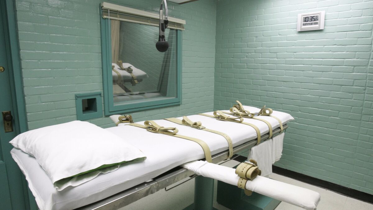 The lethal injection gurney in Huntsville, Texas.