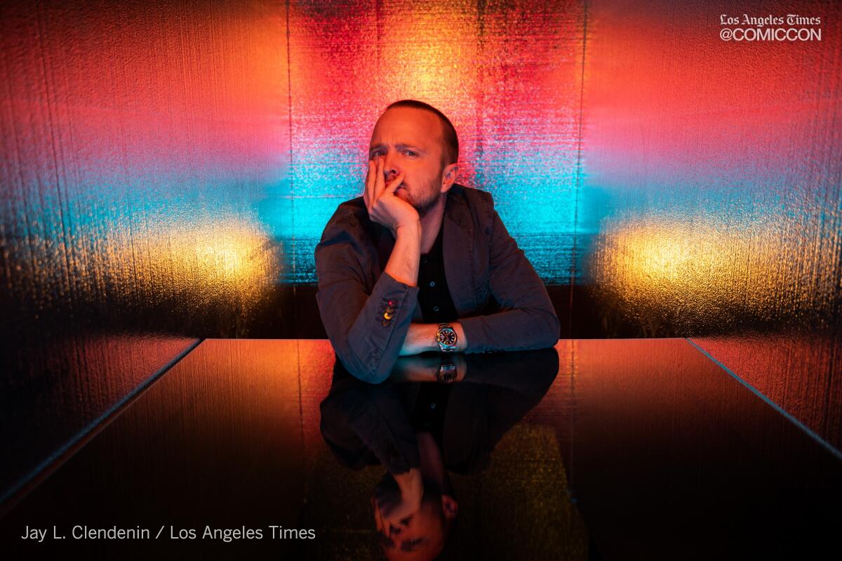 Actor Aaron Paul from the television series "Westworld," photographed at the L.A. Times Photo and Video Studio at Comic-Con International on Saturday in San Diego.