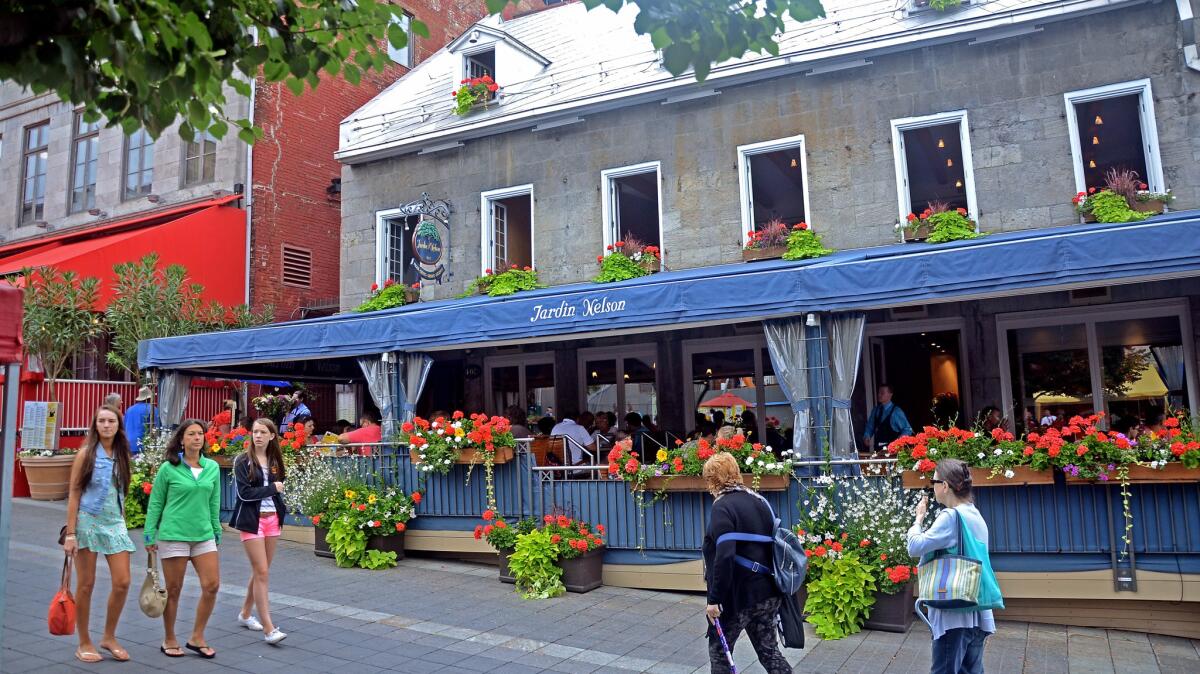 Jardin Nelson restaurant in Old Montreal.