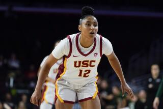 Southern California guard JuJu Watkins watches for the ball during the second half.