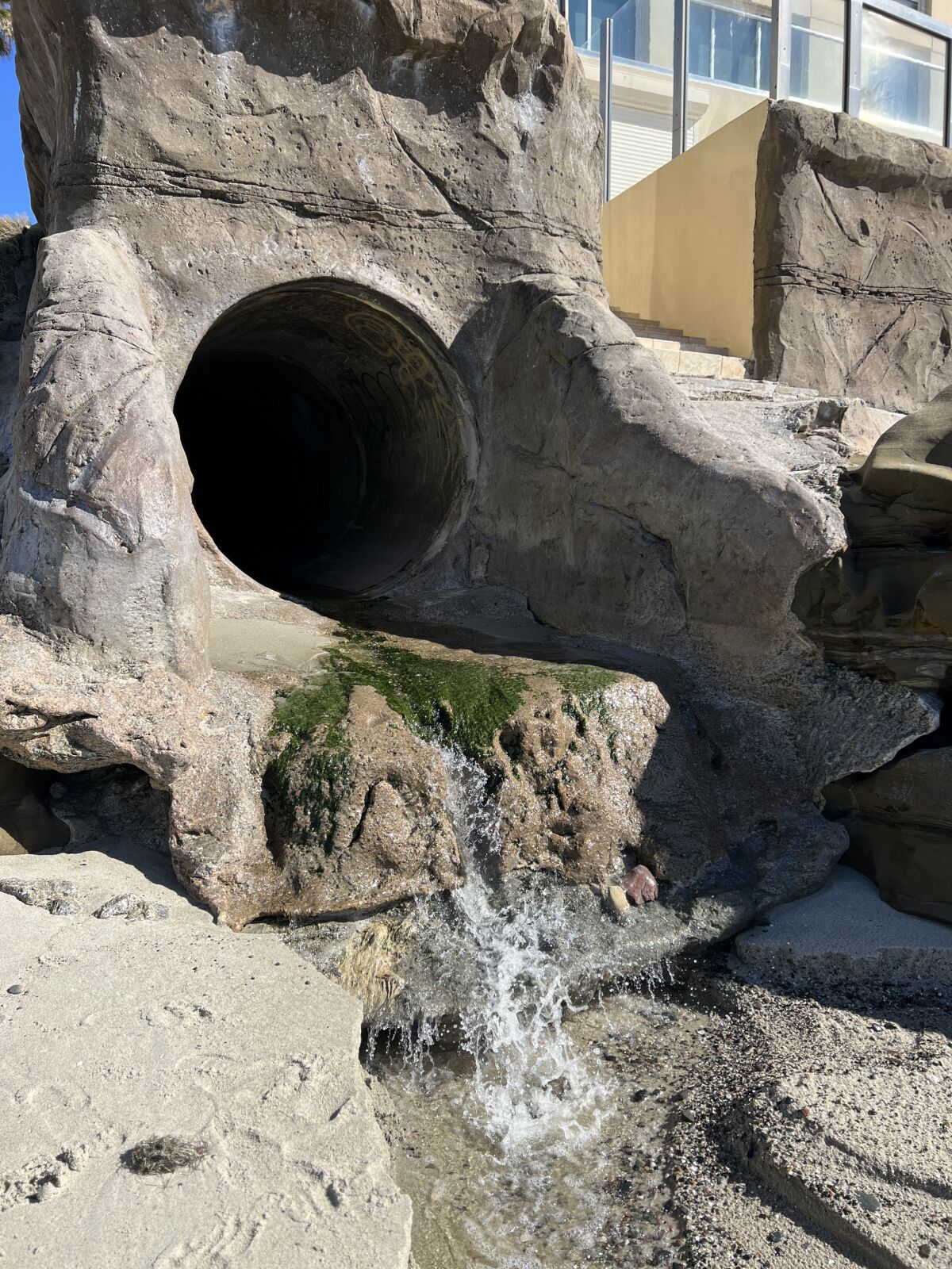 Stormwater washes into the ocean in La Jolla and elsewhere.