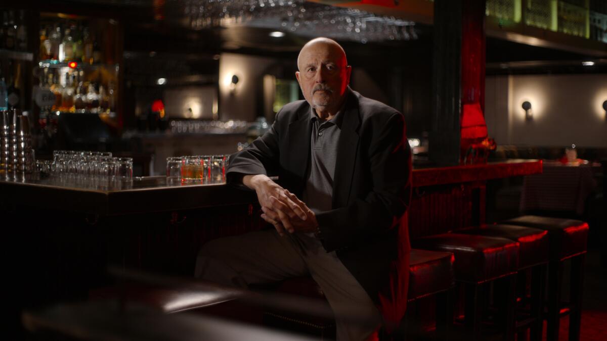 Investigator Frank Salerno sits at a bar in "Night Stalker: The Hunt for a Serial Killer."