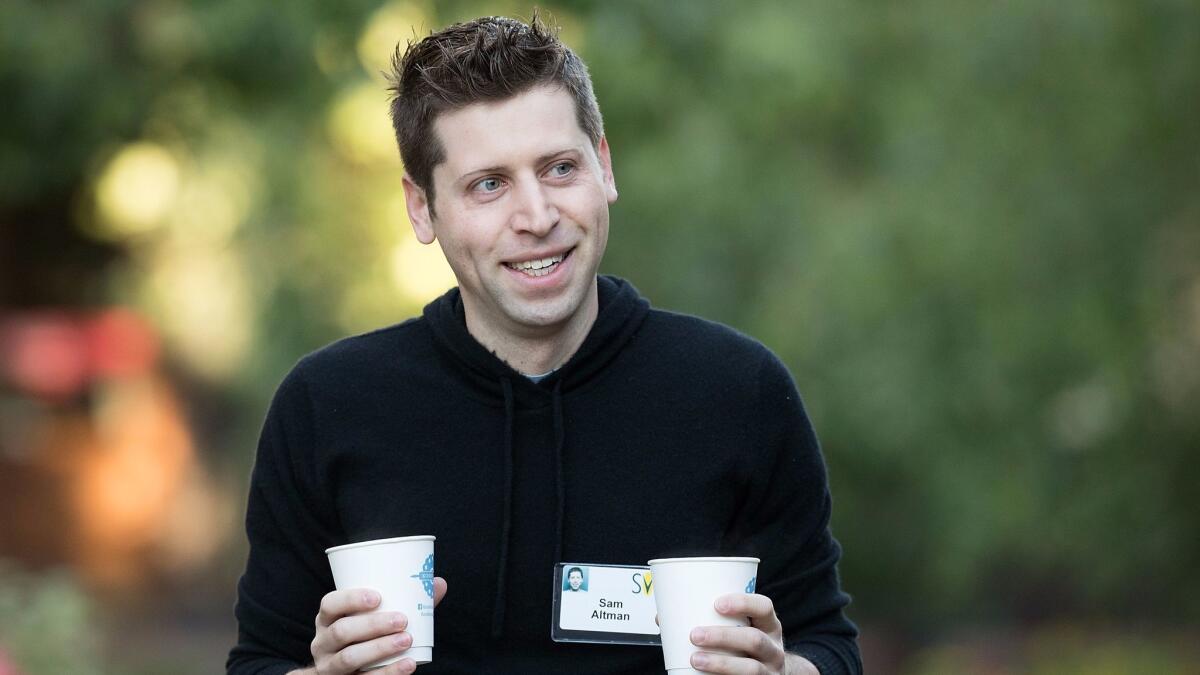 Sam Altman, president of Y Combinator and co-chairman of OpenAI, attends the annual Allen & Co. Sun Valley Conference in 2016 in Sun Valley, Idaho.