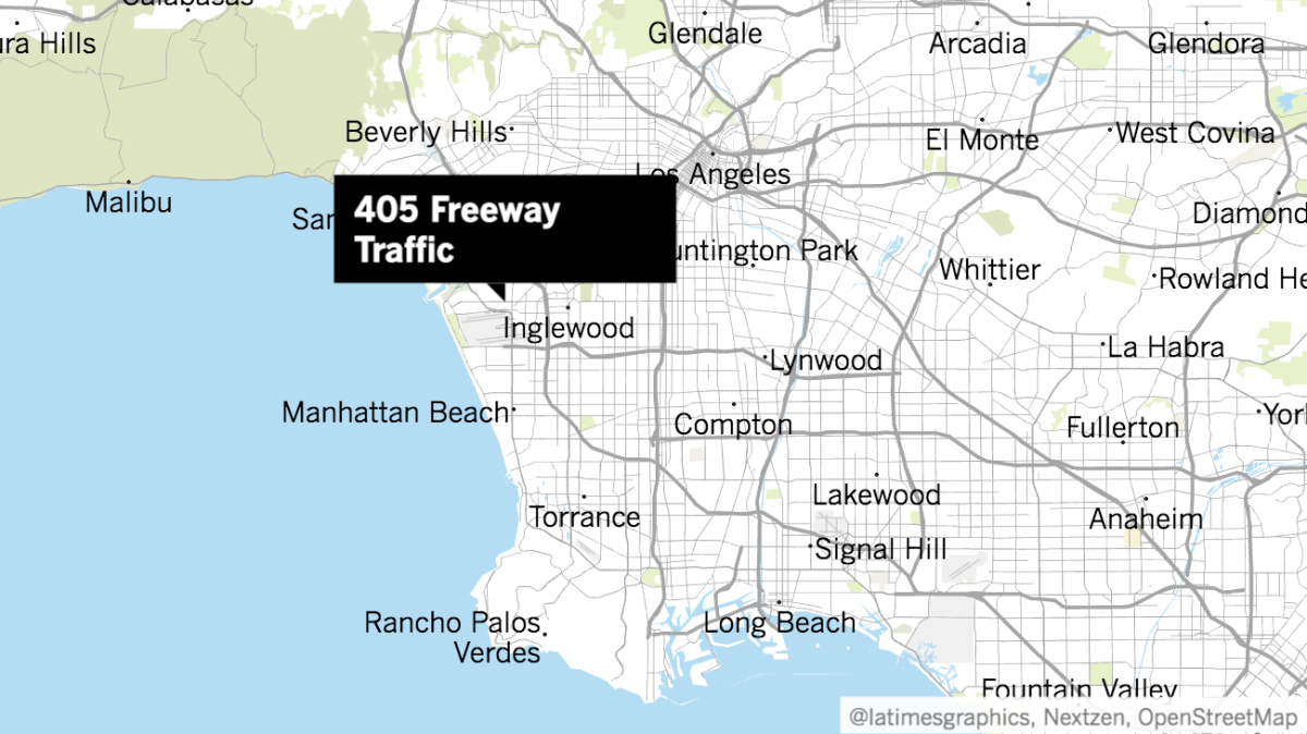 Map of 405 Freeway arrests