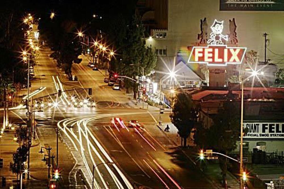 The famous Felix the Cat Chevrolet sign, erected in the 1950s, is considered a historic cultural landmark.