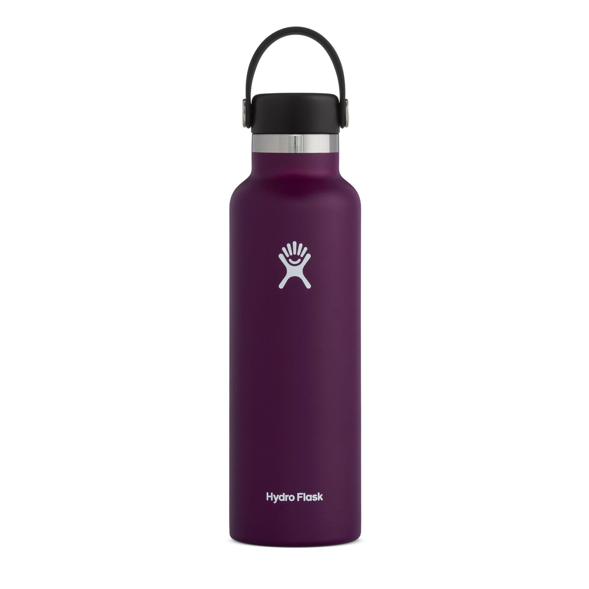 a deep-purple water bottle 