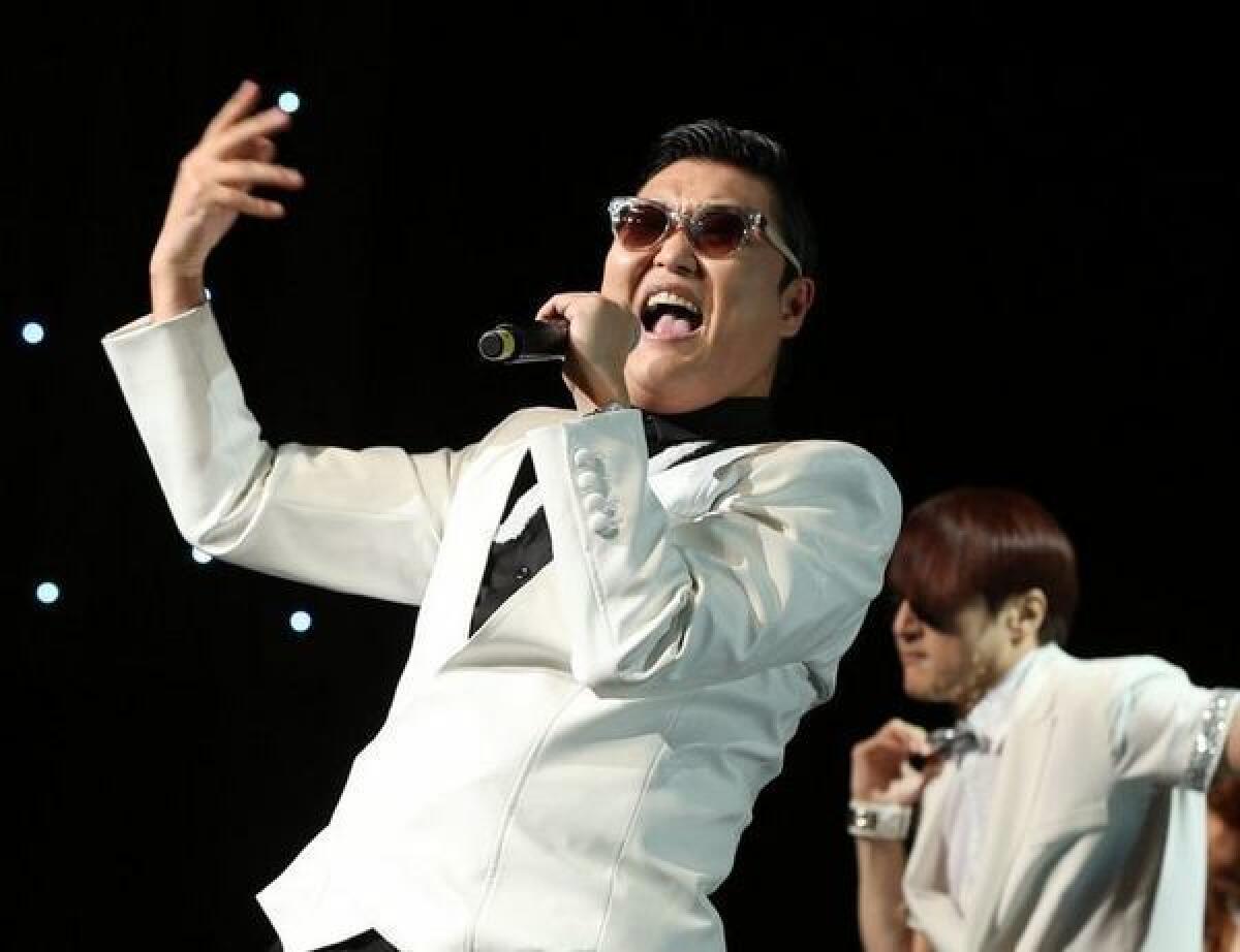 Psy performs onstage during KIIS FM's 2012 Jingle Ball at L.A. Live's Nokia Theatre.