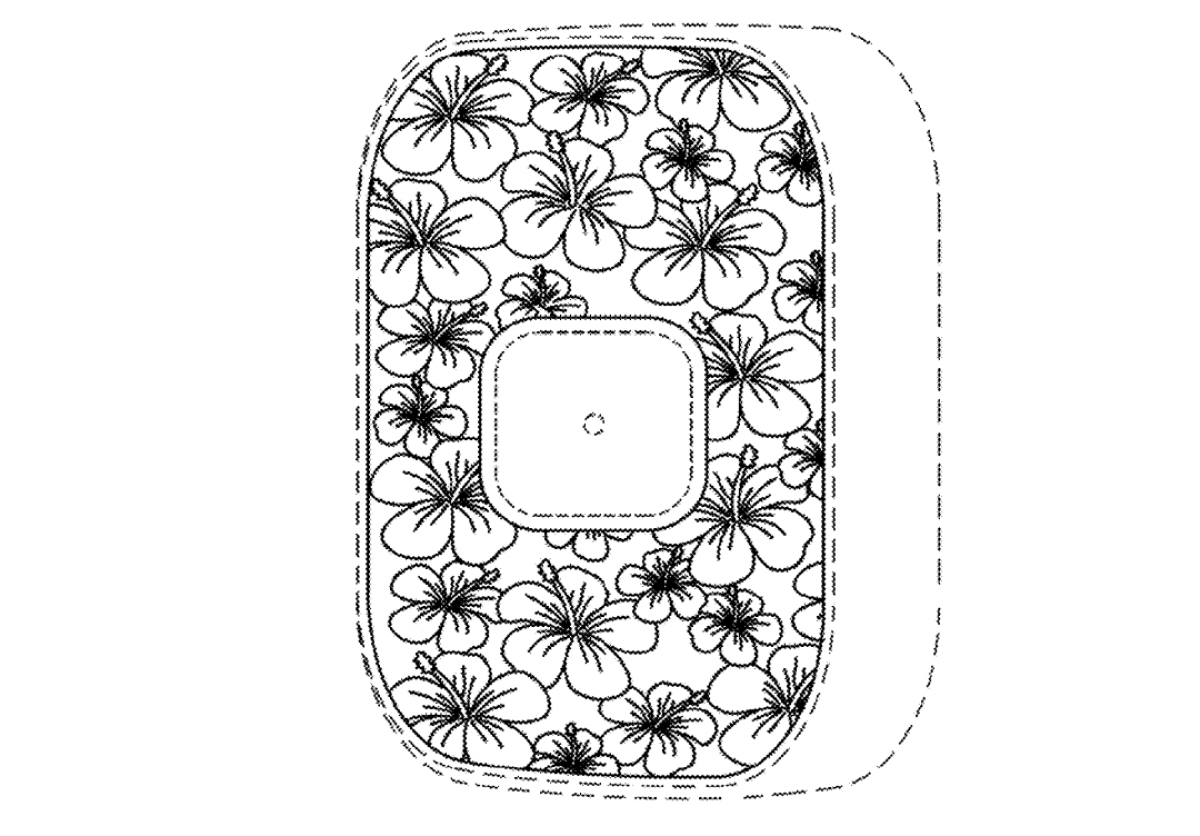 A sketch of the cover Kay designed, as shown in the patent she received.