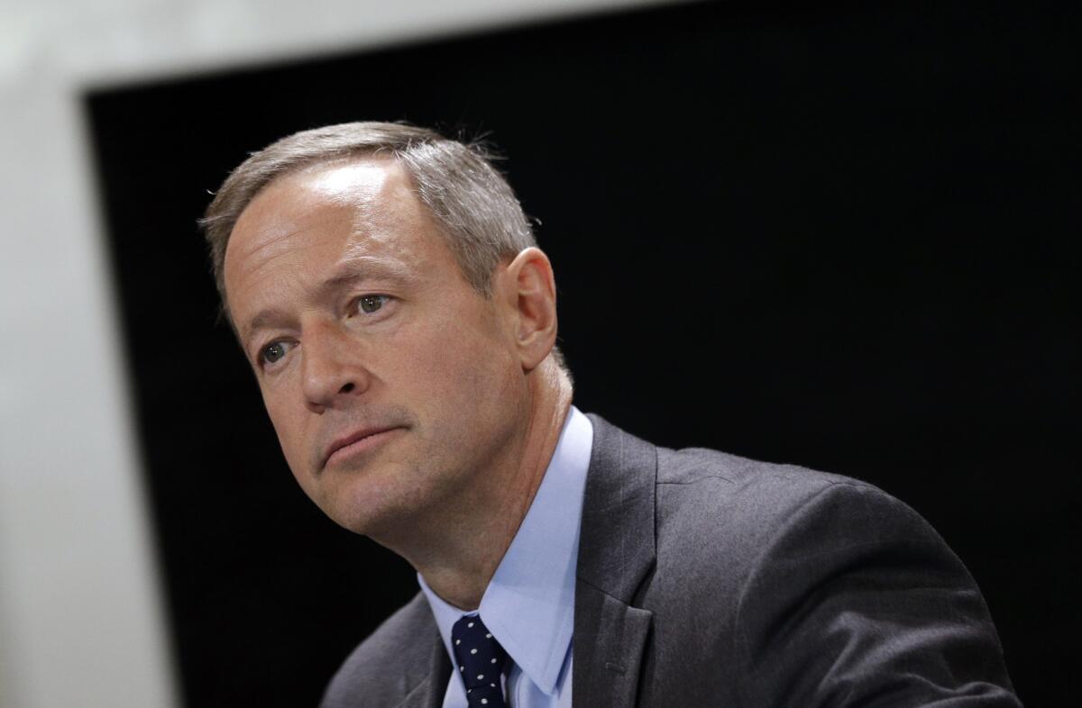 Maryland Gov. Martin O'Malley speaks during a roundtable interview in Annapolis, Md. on Jan. 8, 2014.